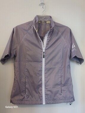 Storm Pack Lightweight Purple Printed Short-Sleeve Jacket with Zip